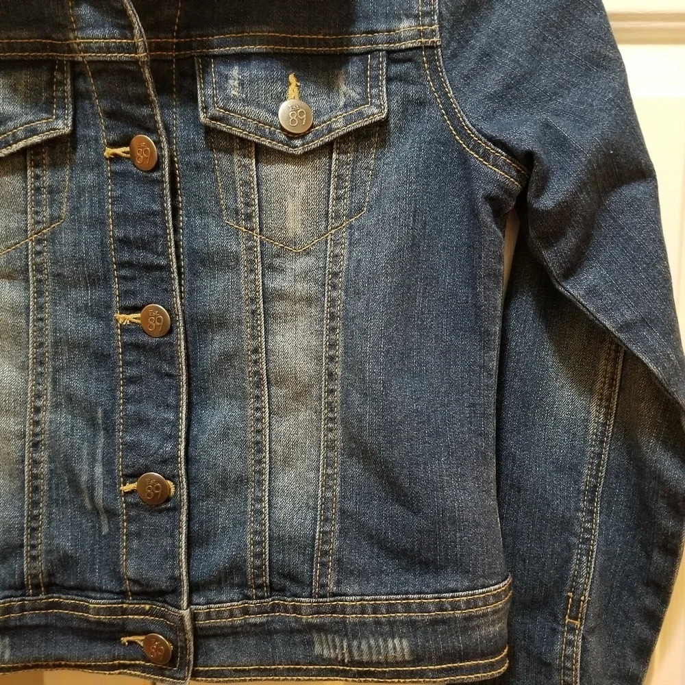 Girls The Childrens Place distressed denim Jacket